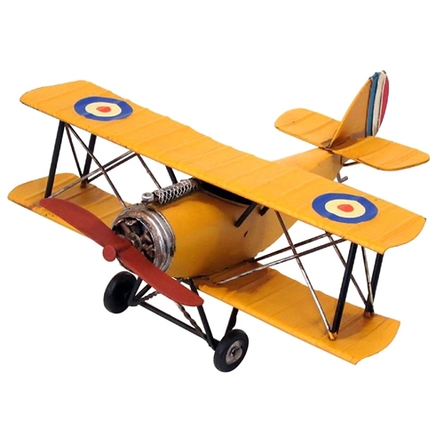 ブリキの飛行機 イギリス戦闘機(複葉)(Mサイズ)