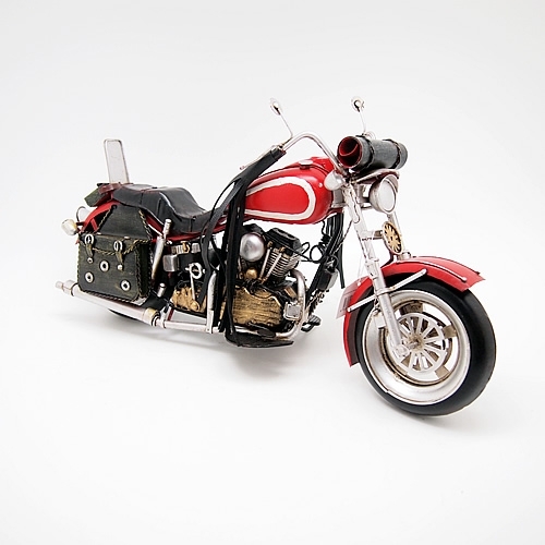 ブリキのバイク ハーレーバビットソンモデルアメリカンオートバイ／ウエスタン(Lサイズ)