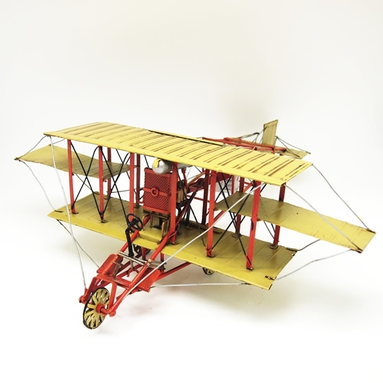 ブリキの飛行機 人力飛行機 Lサイズ ブリキのおもちゃtop ブリキの飛行機 人力飛行機 Lサイズ ブリキのおもちゃtop