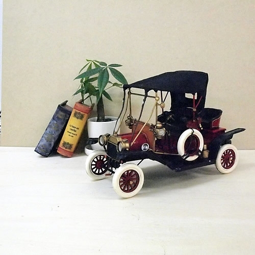 ブリキの車 1910年代クラシックカー(旧車)(Mサイズ)／レッド
