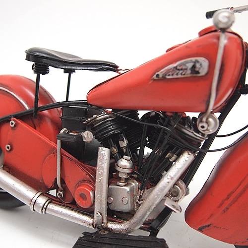 ブリキのバイク インディアン(Indian)スカウトモデルヴィンテージオートバイ(Mサイズ)