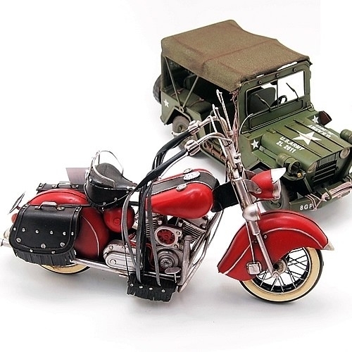 ブリキのバイク  インディアン(Indian)モデルウエスタンオートバイ(Lサイズ)
