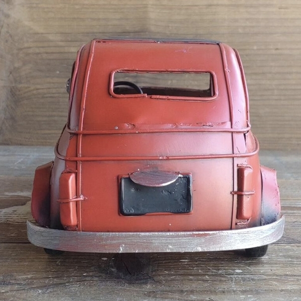 ブリキの車 フィアット(FIAT)／レッド(Mサイズ)【取り寄せ品／納期1週間前後】