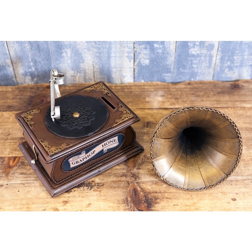ブリキの貯金箱 Phonograph(蓄音機)