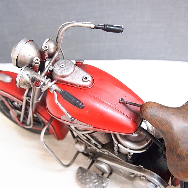 ブリキのバイク ハーレーダビッドソンモデルアメリカンオートバイ(Lサイズ)