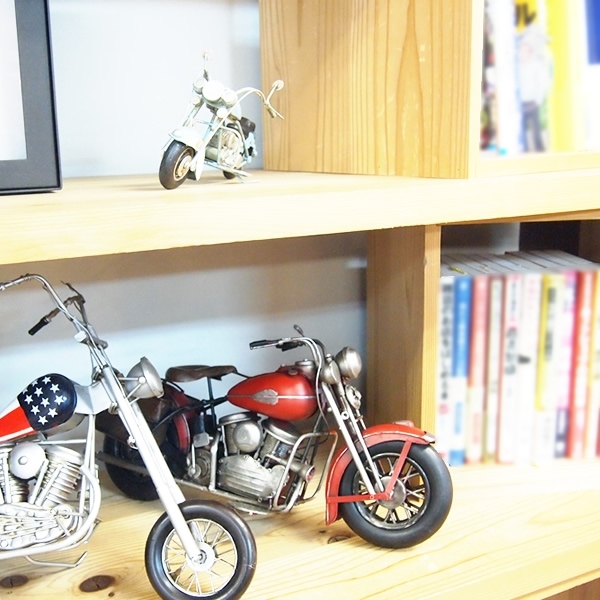 ブリキのバイク ハーレーダビッドソンモデルアメリカンオートバイ(Lサイズ)