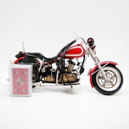 ブリキのバイク ハーレーバビットソンモデルアメリカンオートバイ／ウエスタン(Lサイズ)