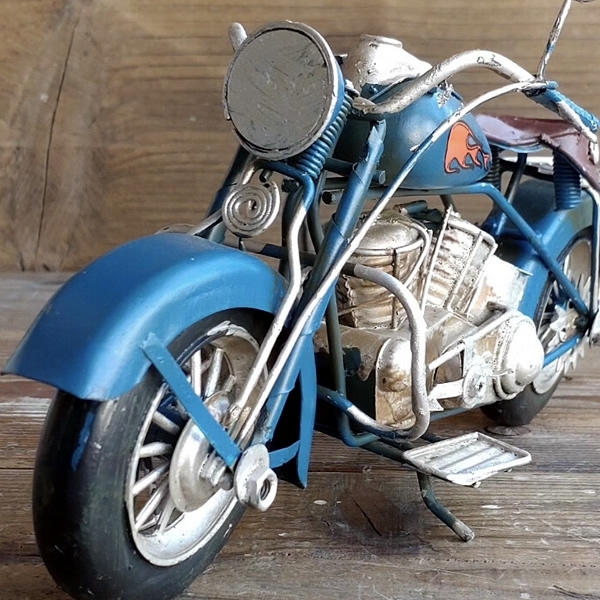 ブリキのバイク ハーレーダビッドソンモデルアメリカンオートバイ／ブルーフォックス(Mサイズ)【取り寄せ品／納期1週間前後】