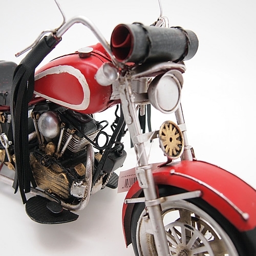 ブリキのバイク ハーレーバビットソンモデルアメリカンオートバイ／ウエスタン(Lサイズ)