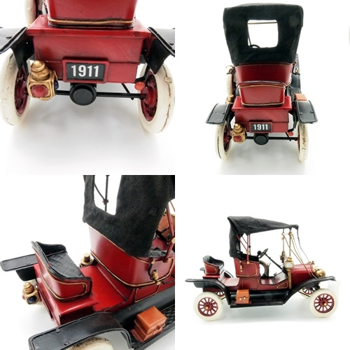 ブリキの車 1910年代クラシックカー(旧車)(Mサイズ)／レッド