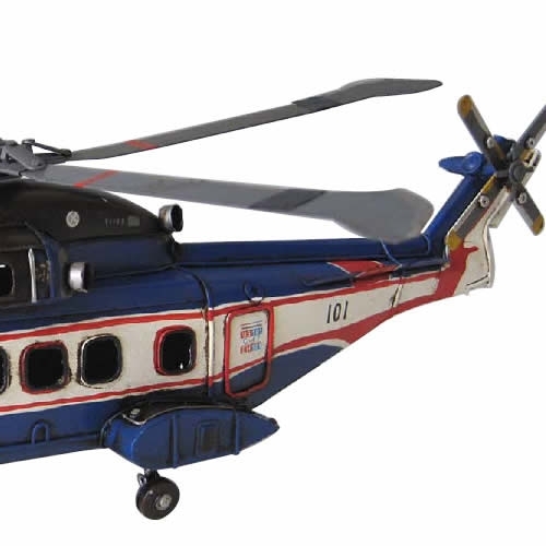 ブリキの飛行機 救助ヘリコプター(レスキュー)(Lサイズ)