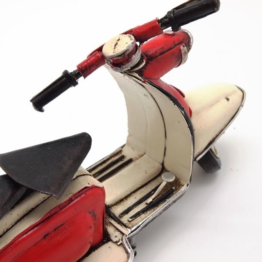 ブリキのバイク ビッグスクーター／レッド(Sサイズ)